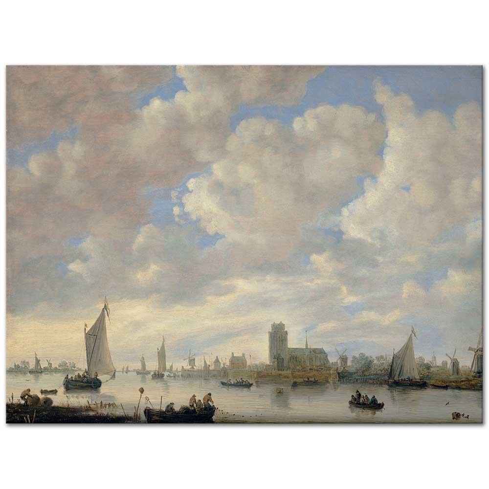 Jan van Goyen Dordrecht'ten Bakış Kanvas Tablo