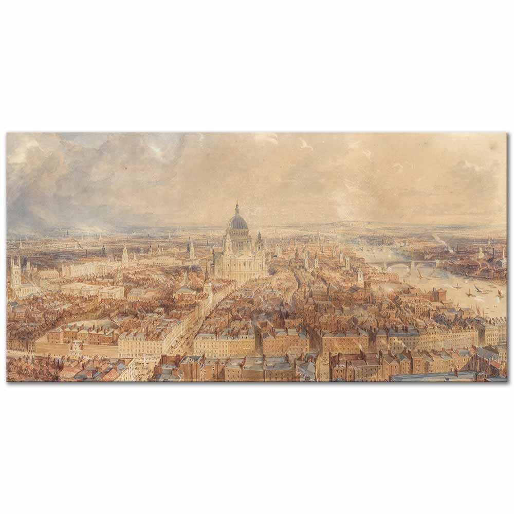 Thomas Allom Londra'ya Bakış Kanvas Tablo