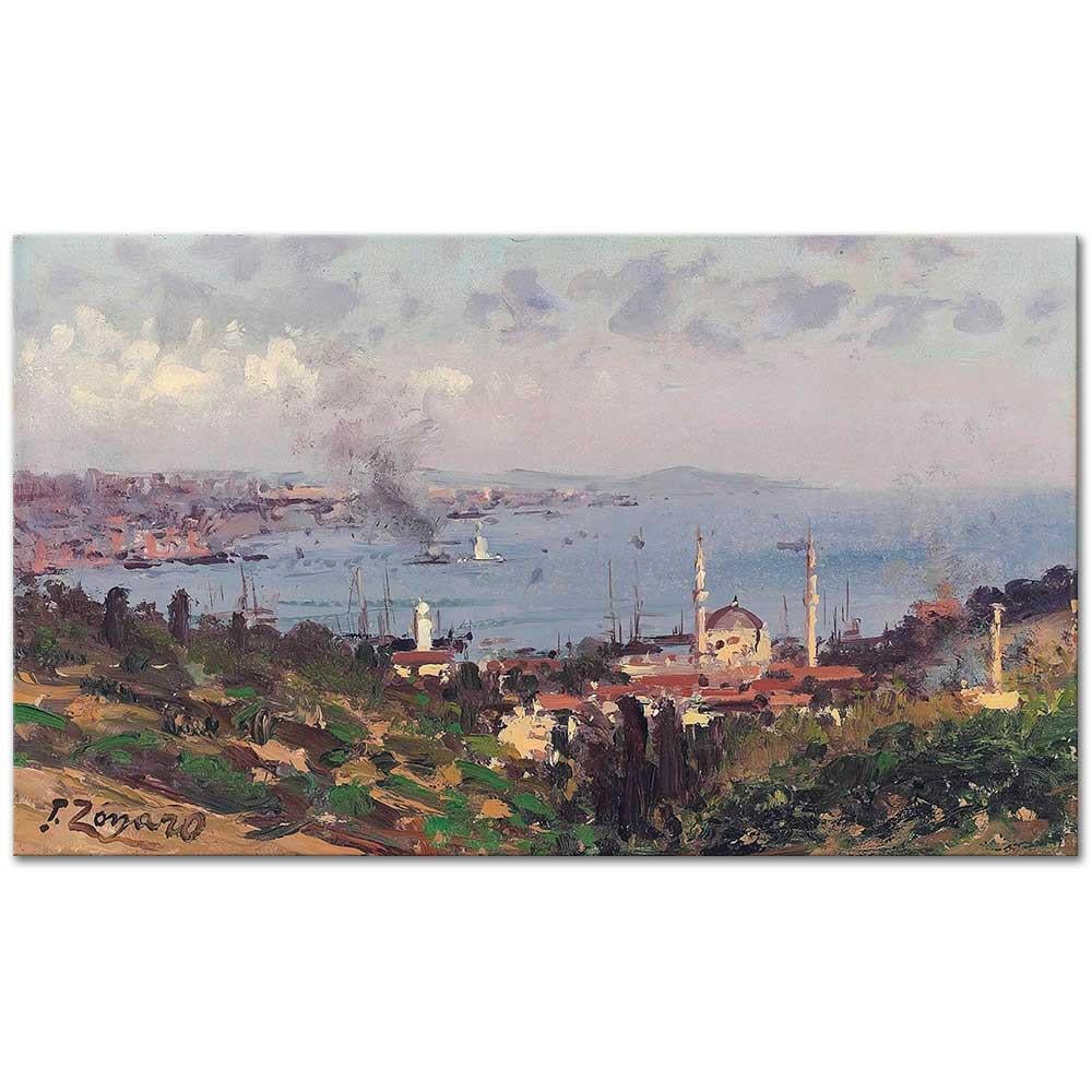 Fausto Zonaro Nişantaşı'ndan Dolmabahçe Camii Kanvas Tablo