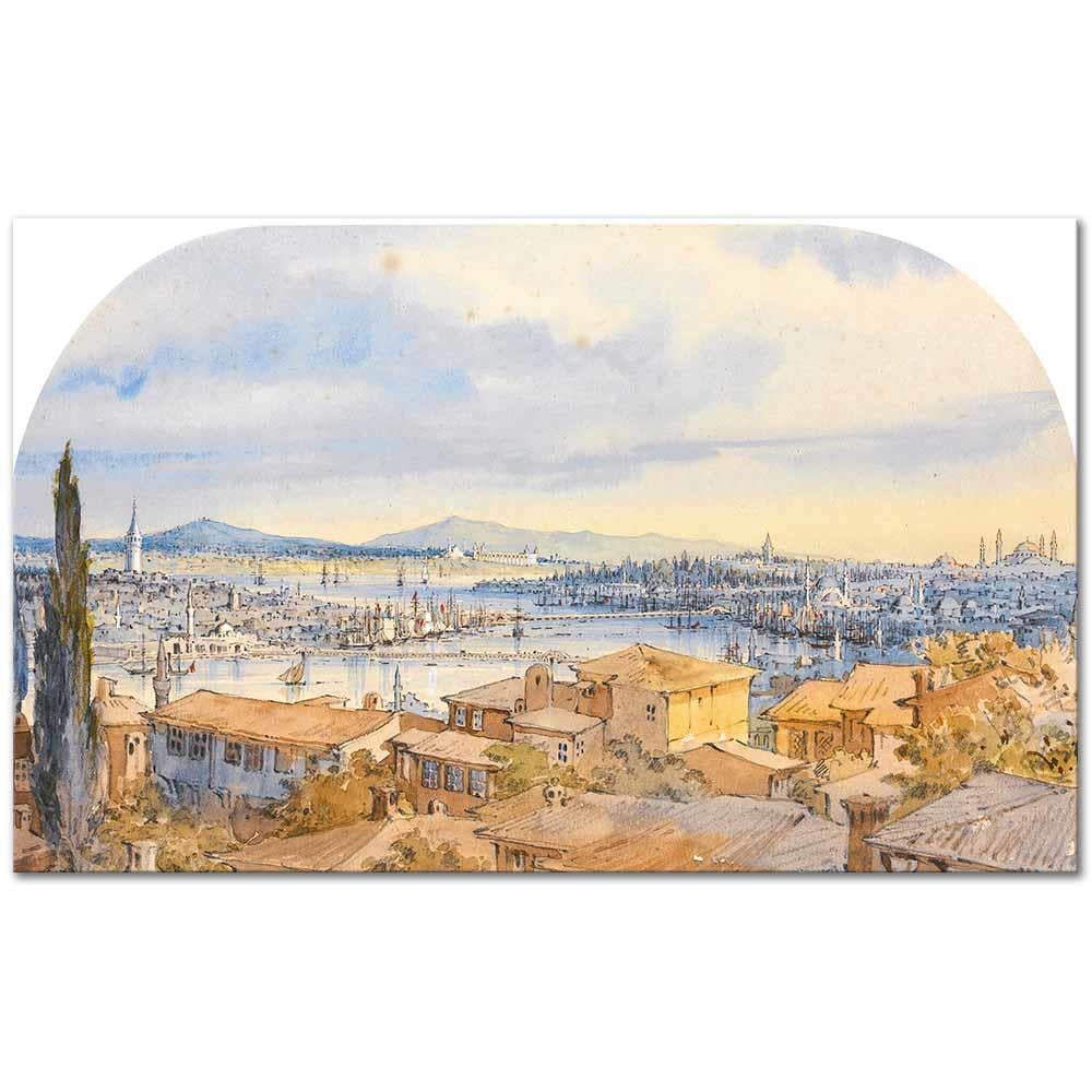 Amadeo Preziosi Haliç'e Bakış Kanvas Tablo