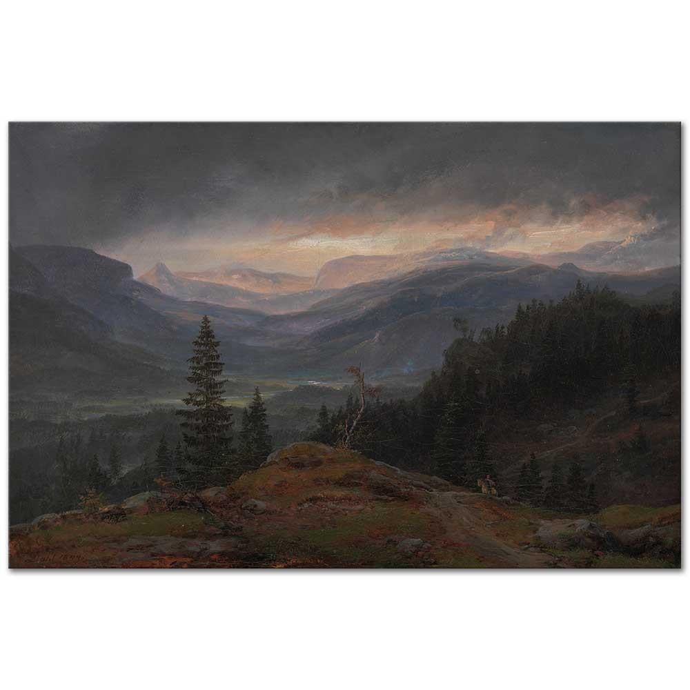 Johan Christian Dahl Hallingdal Manzarası Kanvas Tablo