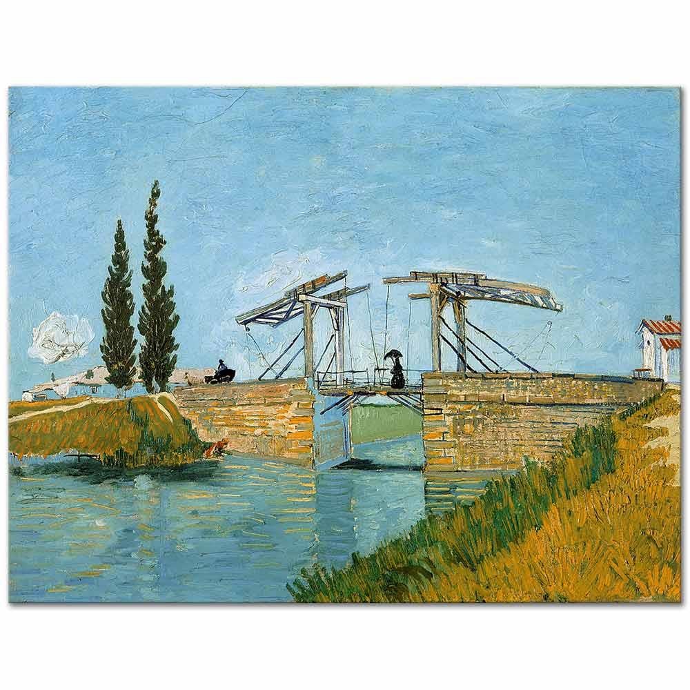Vincent van Gogh Arles'te Langlois Köprüsü Kanvas Tablo