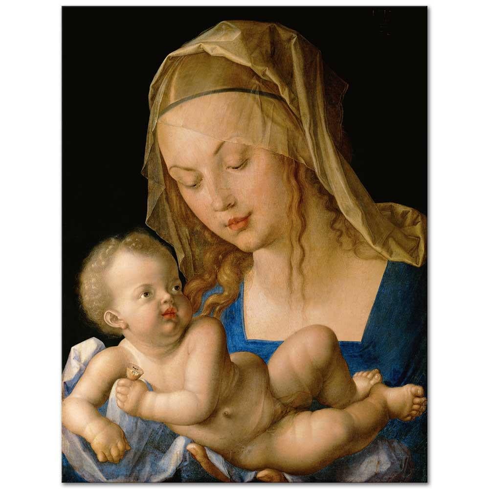 Albrecht Dürer Bakire ve Elinde Armut ile Çocuk İsa Kanvas Tablo