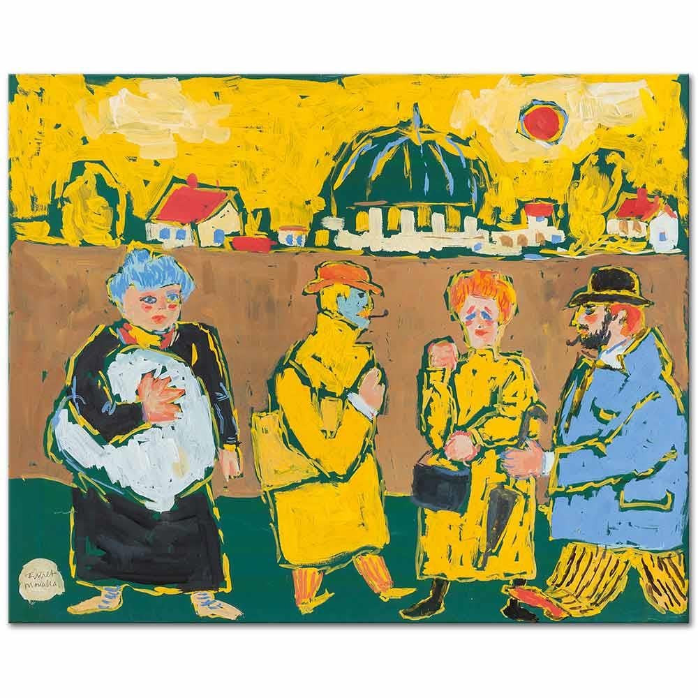 Fikret Mualla Yolda Yürüyenler Kanvas Tablo