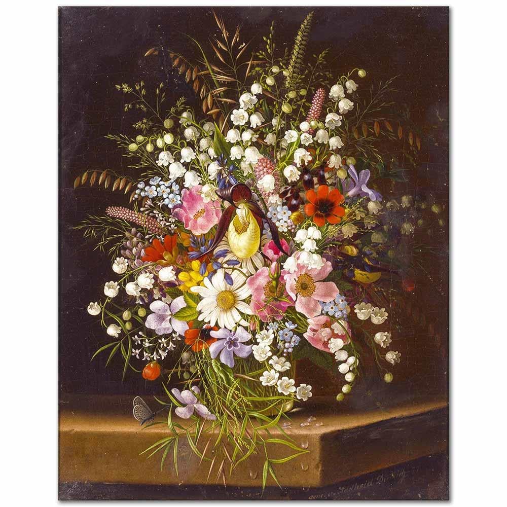 Adelheid Dietrich Kır Çiçekleri Kanvas Tablo