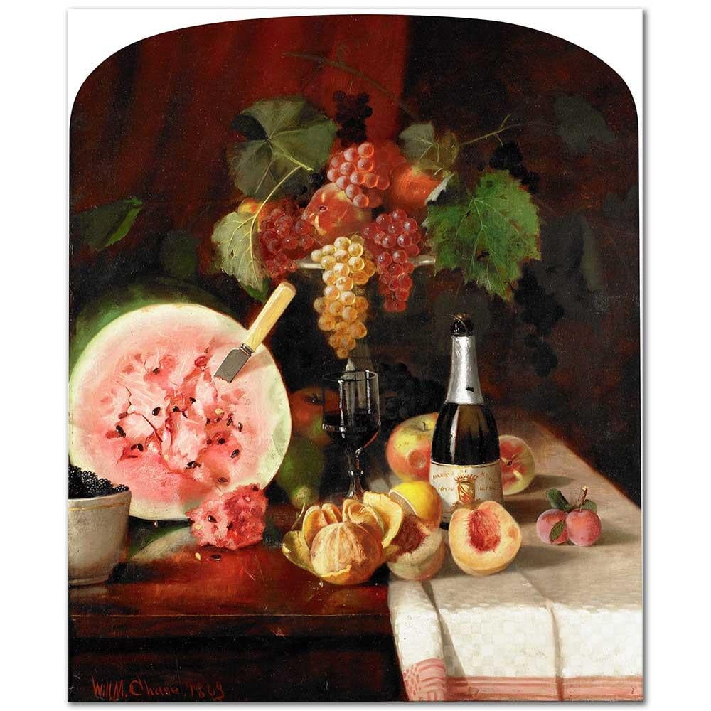 William Merritt Chase Karpuzlu Natürmort Kanvas Tablo