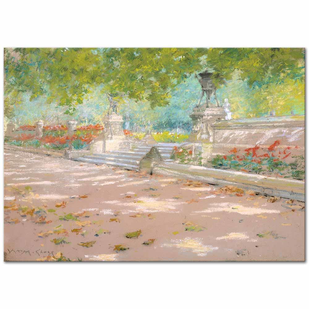 William Merritt Chase Prospect Parkı Terası Kanvas Tablo