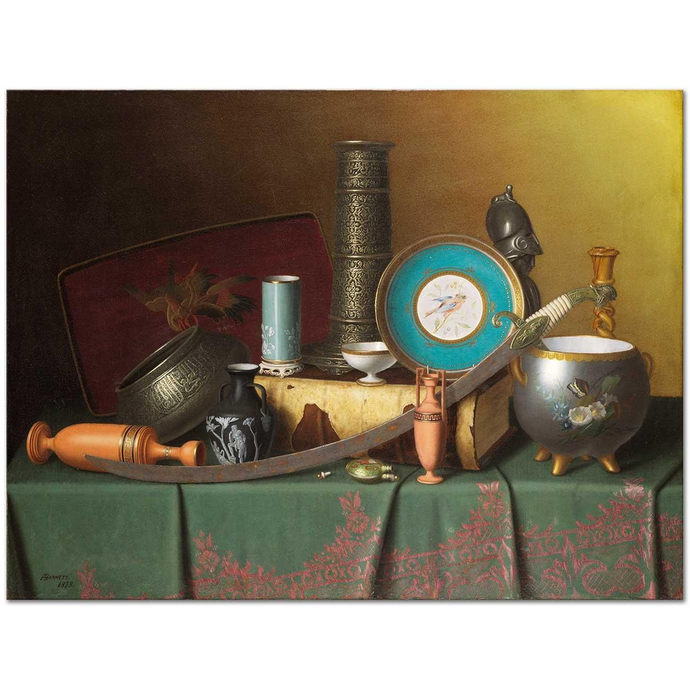 William Michael Harnett Antika Eşyalar Kanvas Tablo