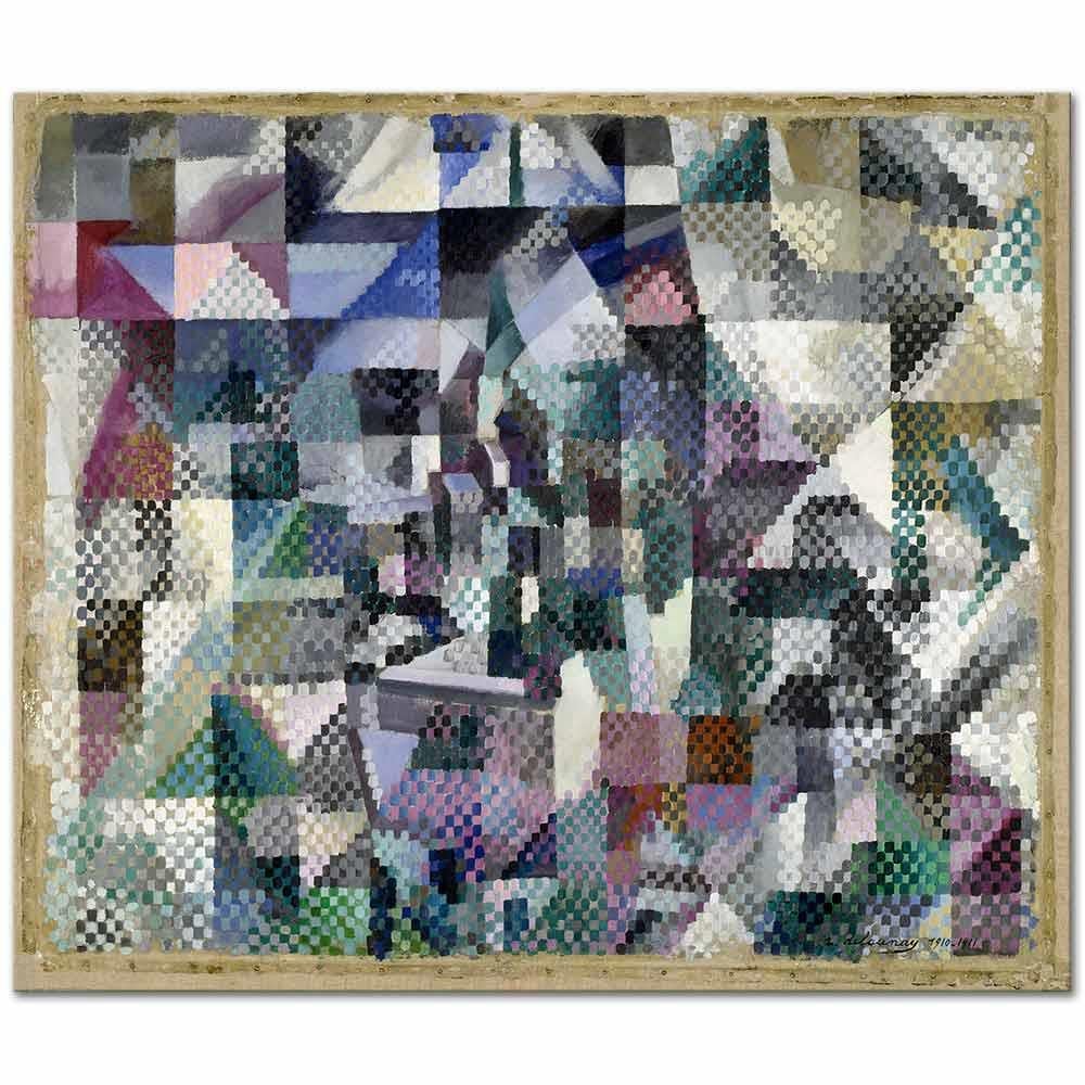 Robert Delaunay Şehir Penceresi No 3 Kanvas Tablo