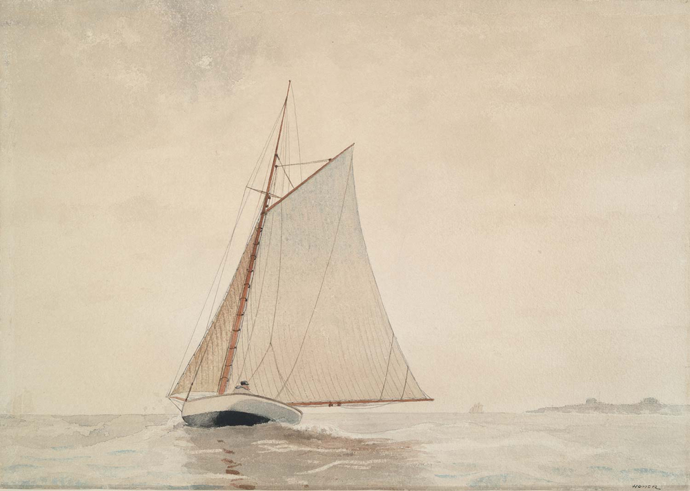 Winslow Homer Sailing Off Gloucester Art Print