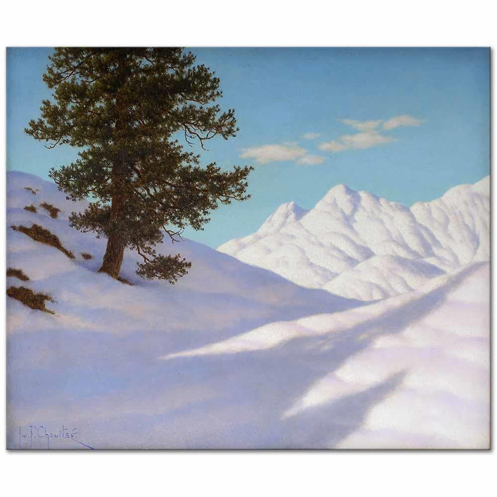 Ivan Fedorovich Choultse Ağaçlı Kış Manzarası Kanvas Tablo