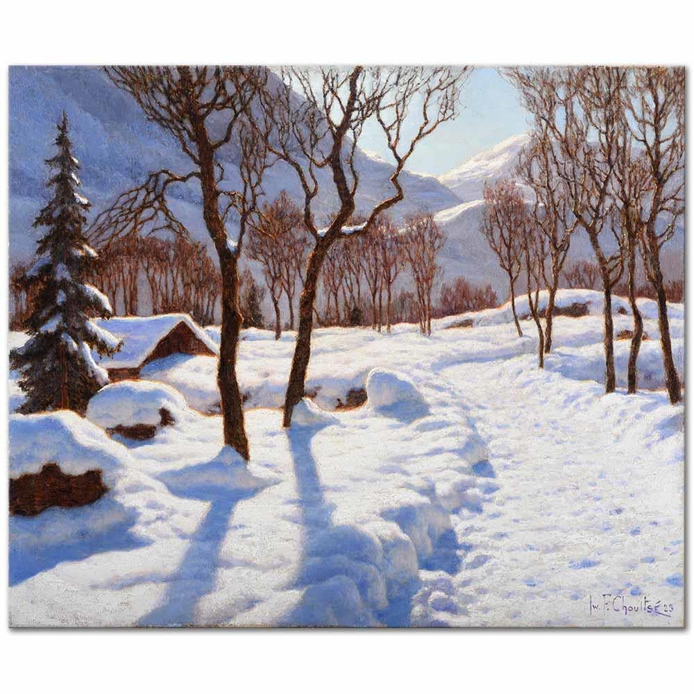Ivan Fedorovich Choultse Alp Dağlarında Kış Manzarası Kanvas Tablo