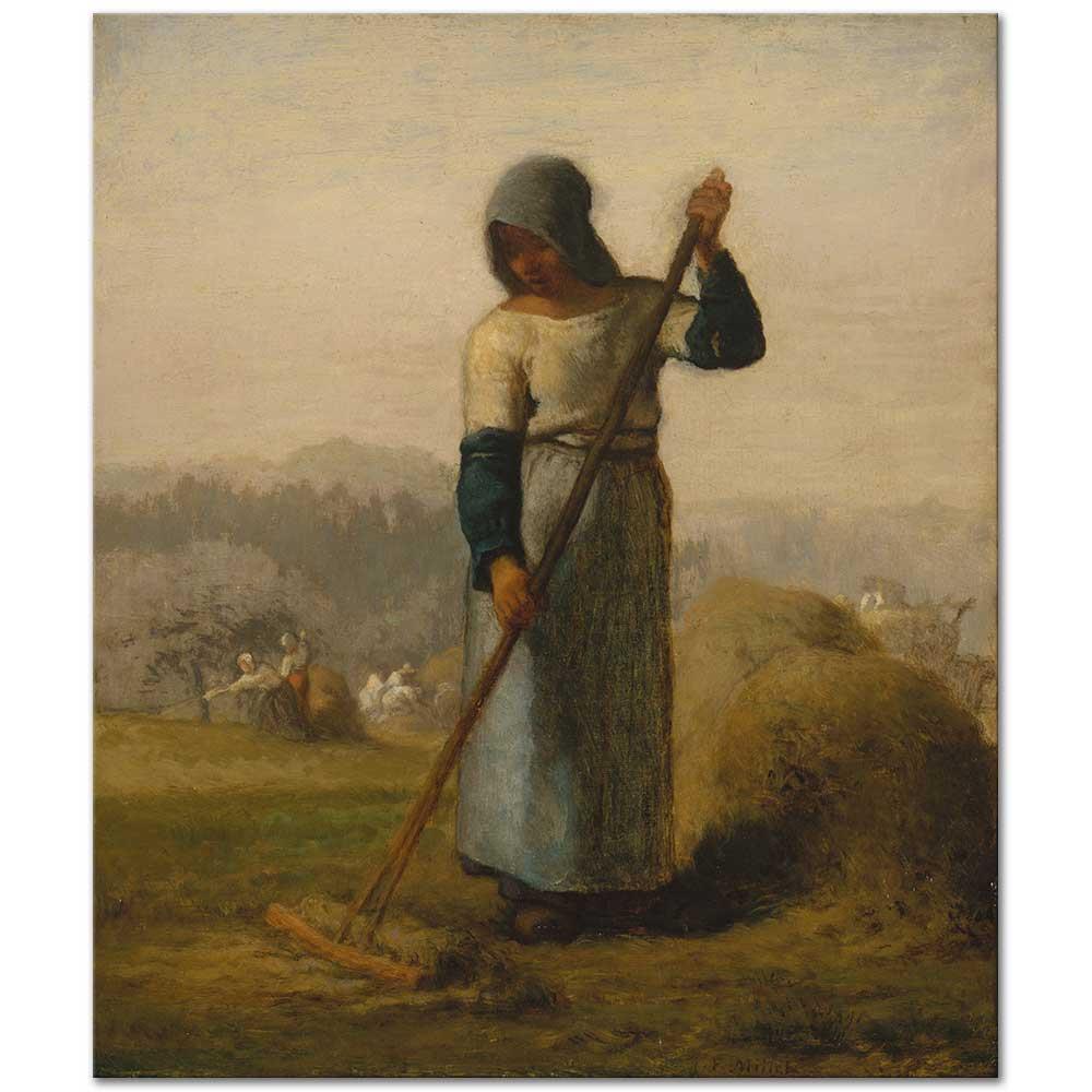 Jean-François Millet Tırmıklı Kadın Kanvas Tablo