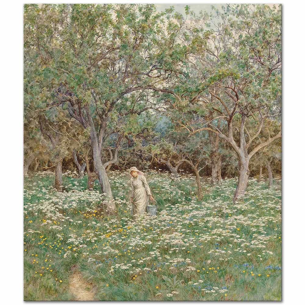 Helen Allingham Orman Çiçekleri Kanvas Tablo