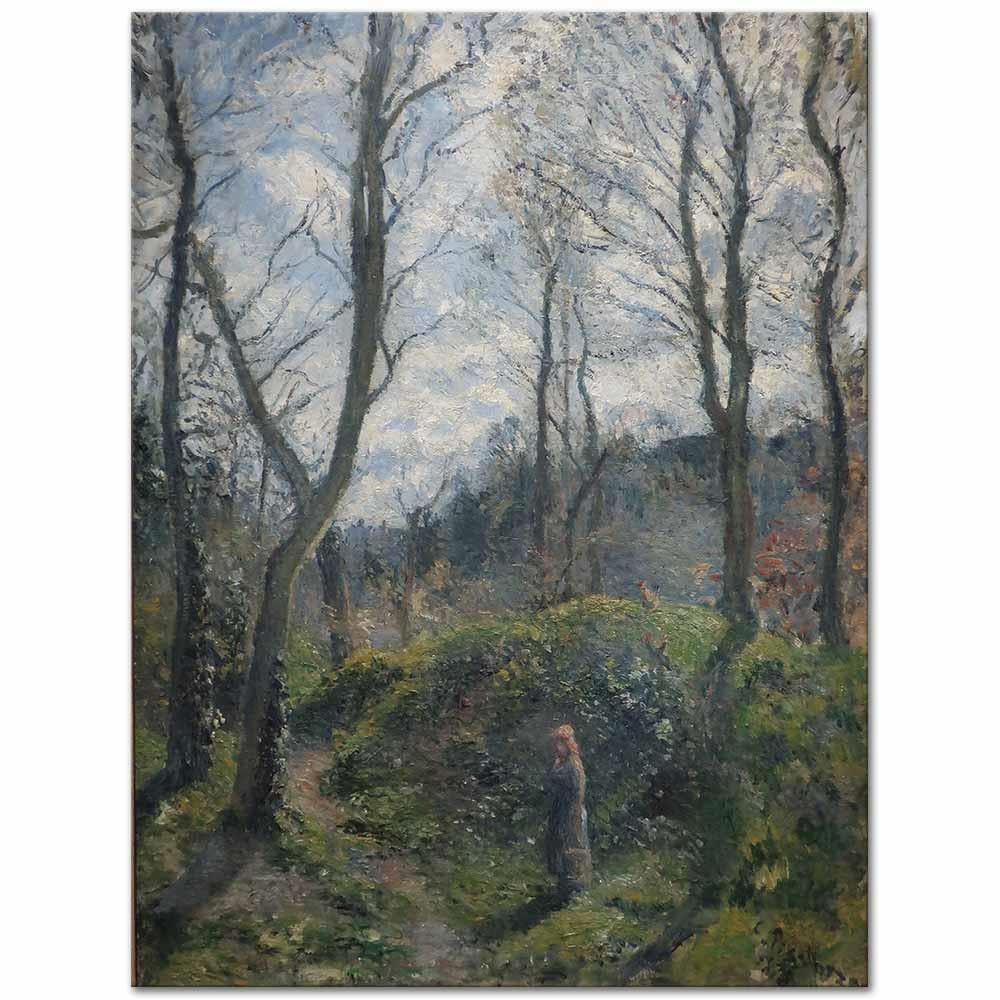 Camille Pissarro Orman Manzarası İlkbahar Kanvas Tablo