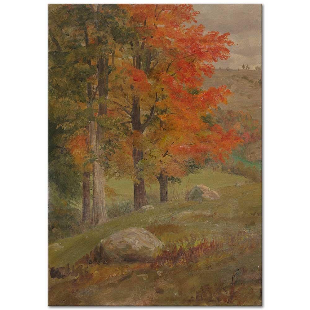 Frederic Edwin Church Sonbaharda Ağaçlar Kanvas Tablo