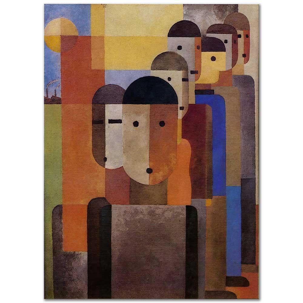 Franz Wilhelm Seiwert İşçiler Kanvas Tablo