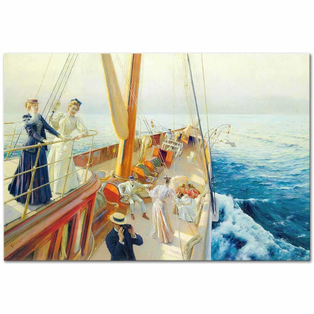 Julius LeBlanc Stewart Akdeniz'de Yat Gezisi Kanvas Tablo