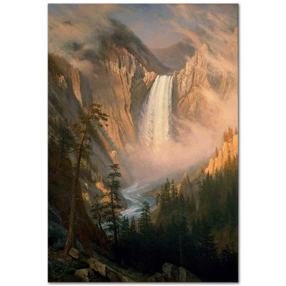 Albert Bierstadt Yellowstone Şelalesi Kanvas Tablo