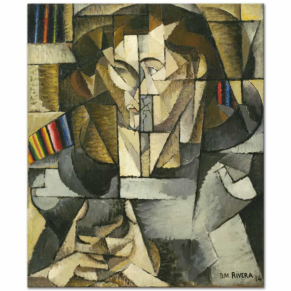 Diego Rivera Gri Kazaklı Genç Adam (Jacques Lipchitz) Kanvas Tablo