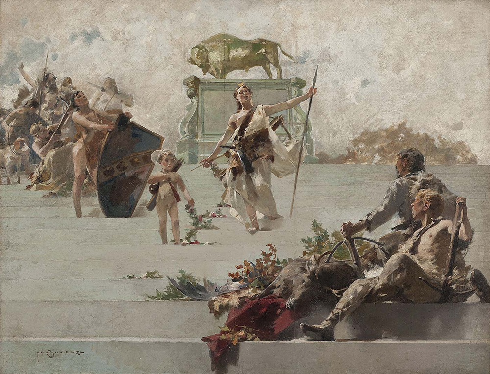 Zdzislaw Jasinski Allegory of the Hunt Art Print