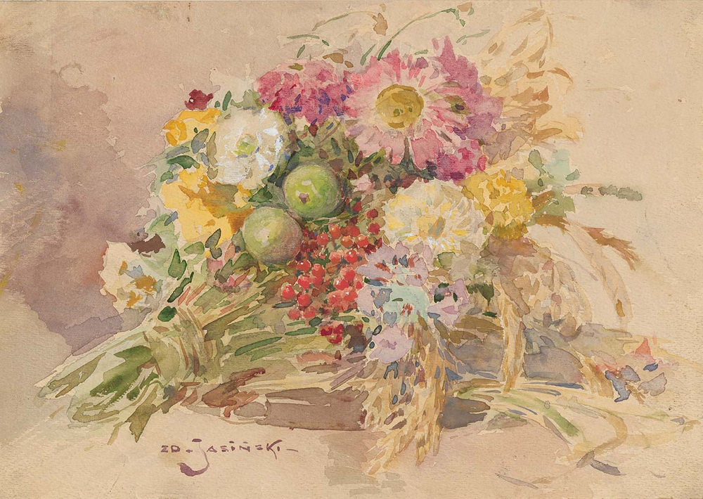 Zdzislaw Jasinski Bunch for the Feast of Our Lady of Herbs Art Print