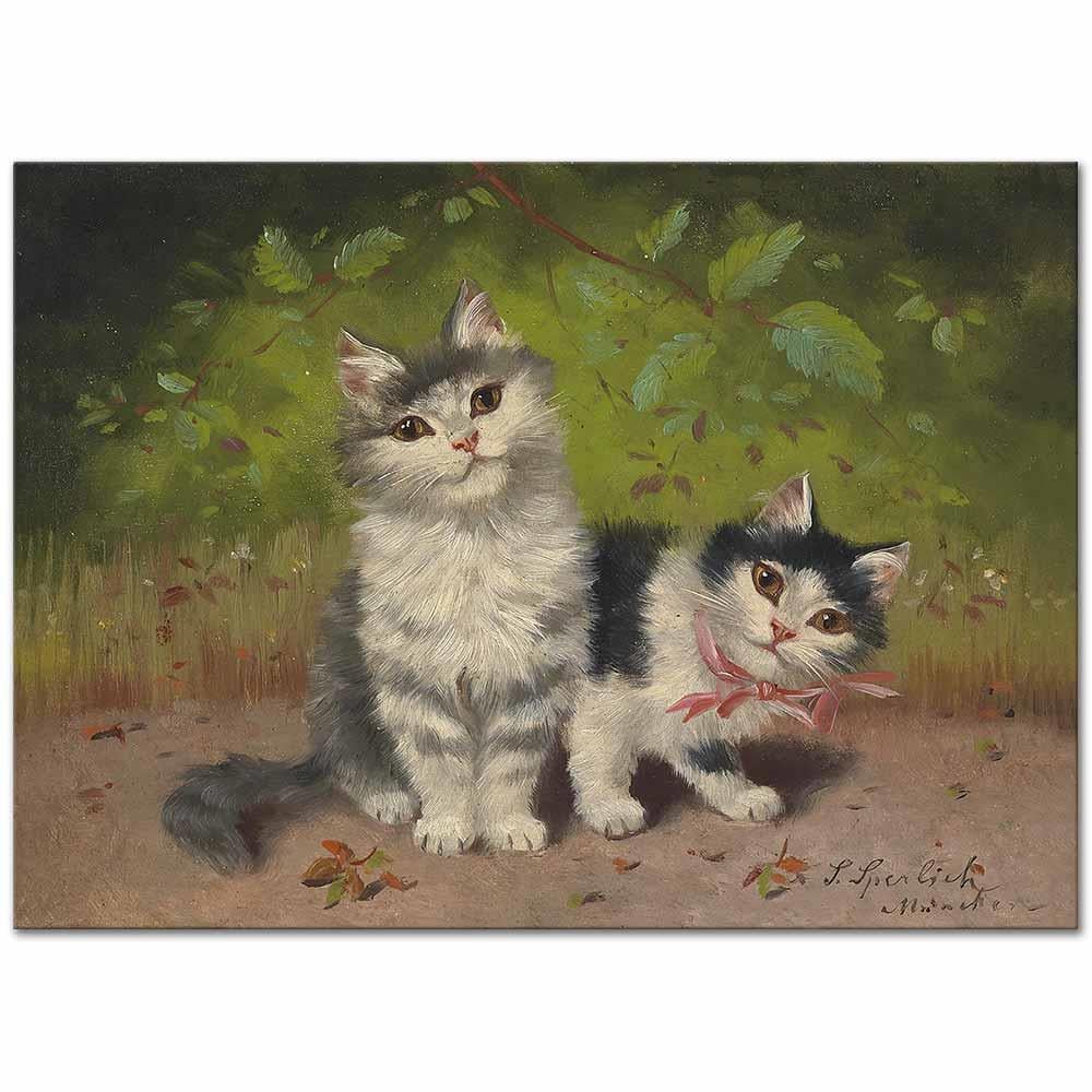 Sophie Sperlich İki Kedicik Kanvas Tablo