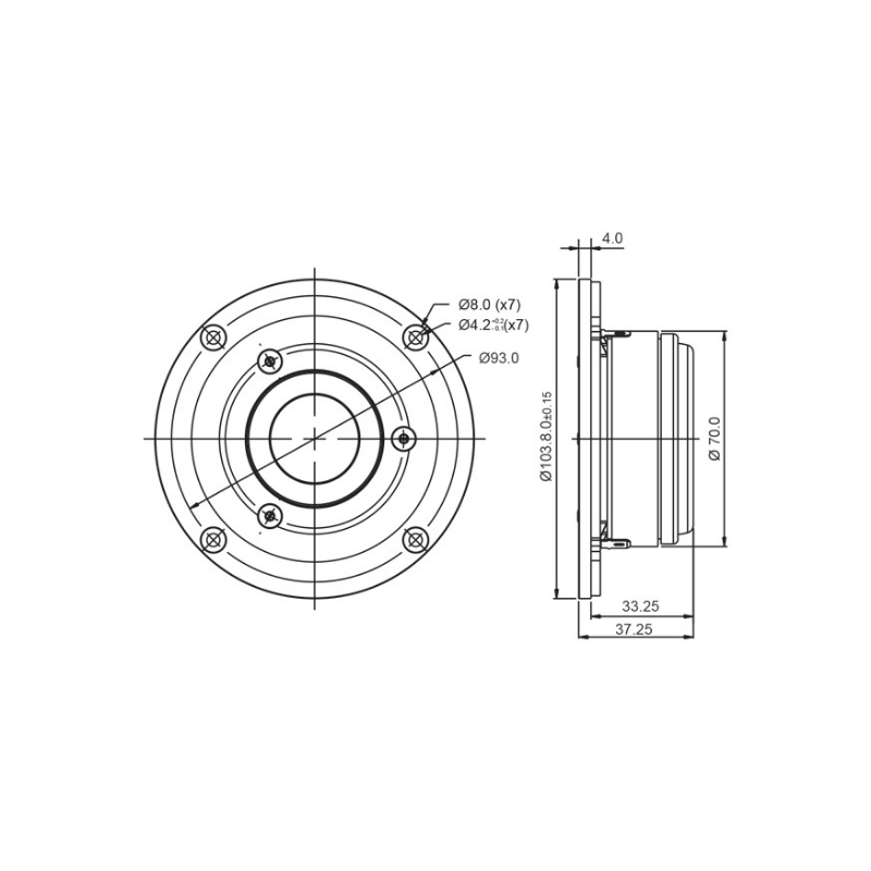 SB Acoustics SB29RDAC-C000-4 Tweeter
