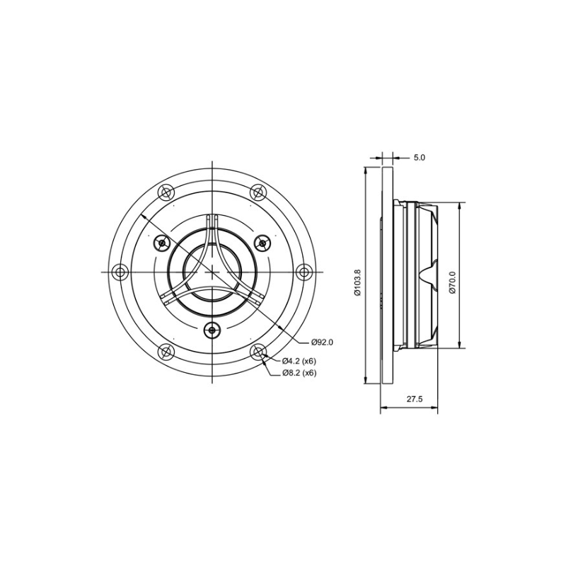 SB Acoustics SATORI TW29TXN-B-8 Tweeter