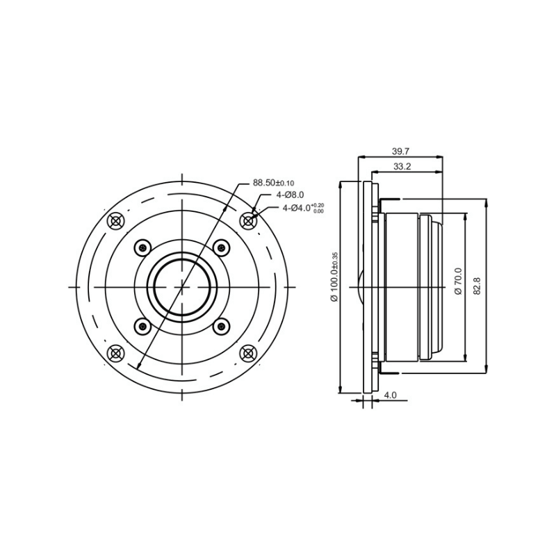 SB Acoustics SB26STAC-C000-4 Dome Tweeter