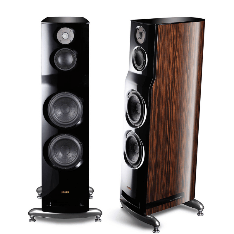 USHER ML-802 HIGH GLOSS MACASSAR EBONY Kule Hoparlör