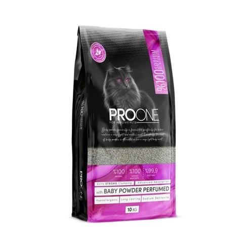 Pro One HypoAllergenic Bebek Pudrası Kokulu İnce Taneli Sodyum Bentonit Kedi Kumu 10 Kg