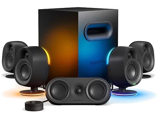 STEELSERIES Arena 9 Rgb 5.1 Surround Optik ve Bluetooth Bağlantılı Oyun Hoparlörü Siyah