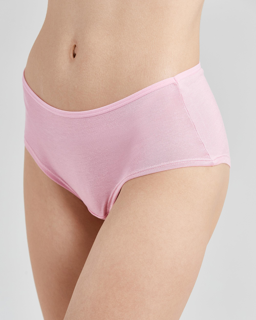 Kadın Dikişsiz Bambu 2li Hipster Külot Pembe Krem