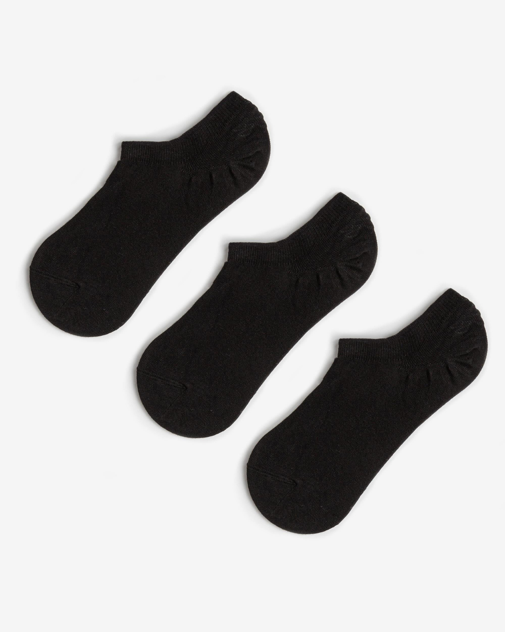Unisex Premium Dikişsiz 3lü Görünmez Çorap Siyah 