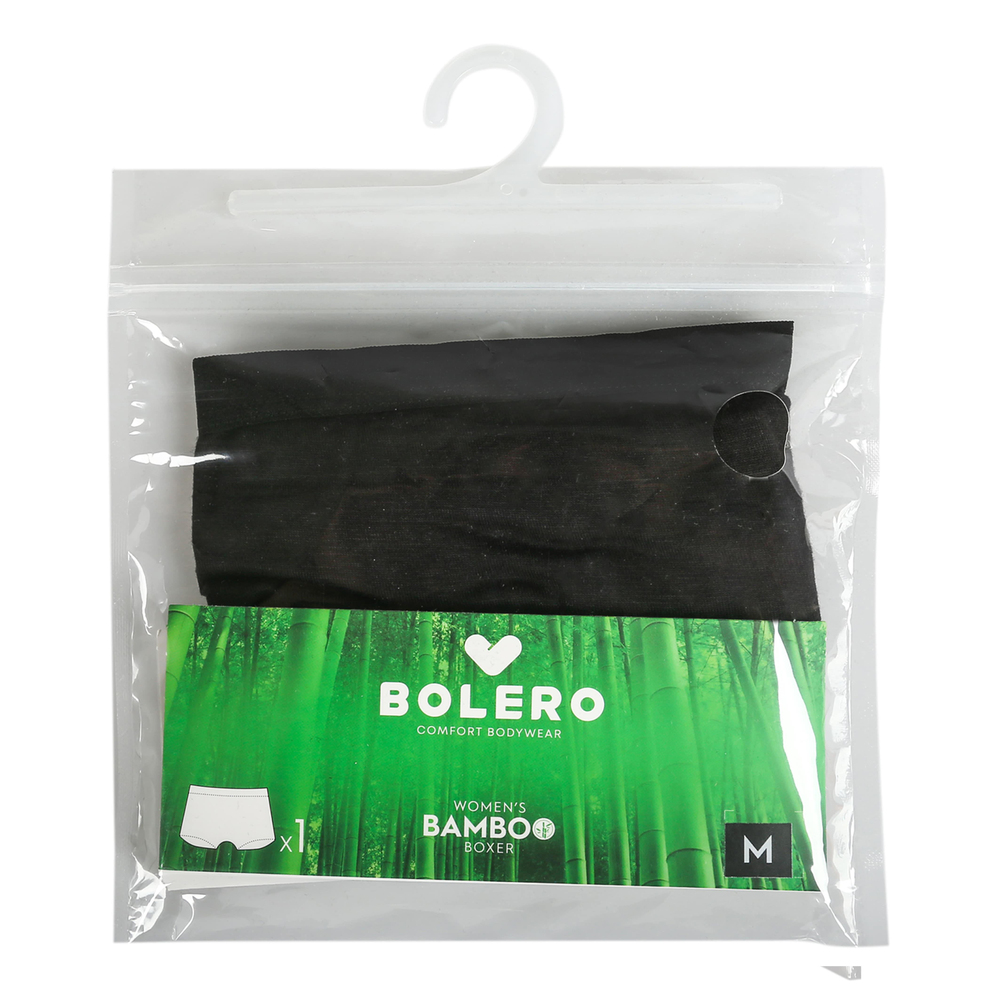 Kadın Bambu Boxer Külot Siyah