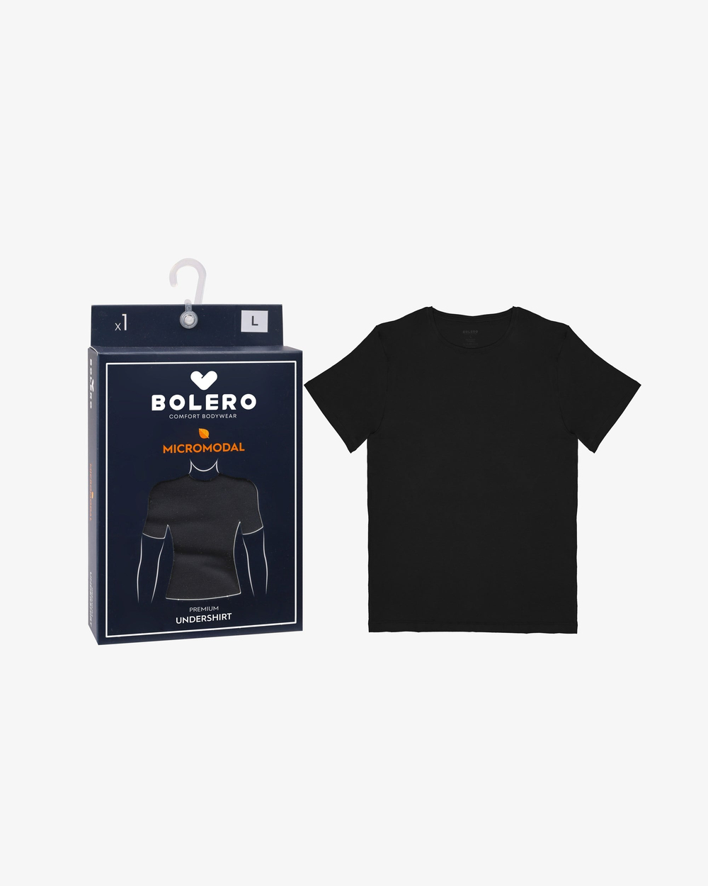 Erkek Premium Micromodal Bisiklet Yaka T-shirt Siyah