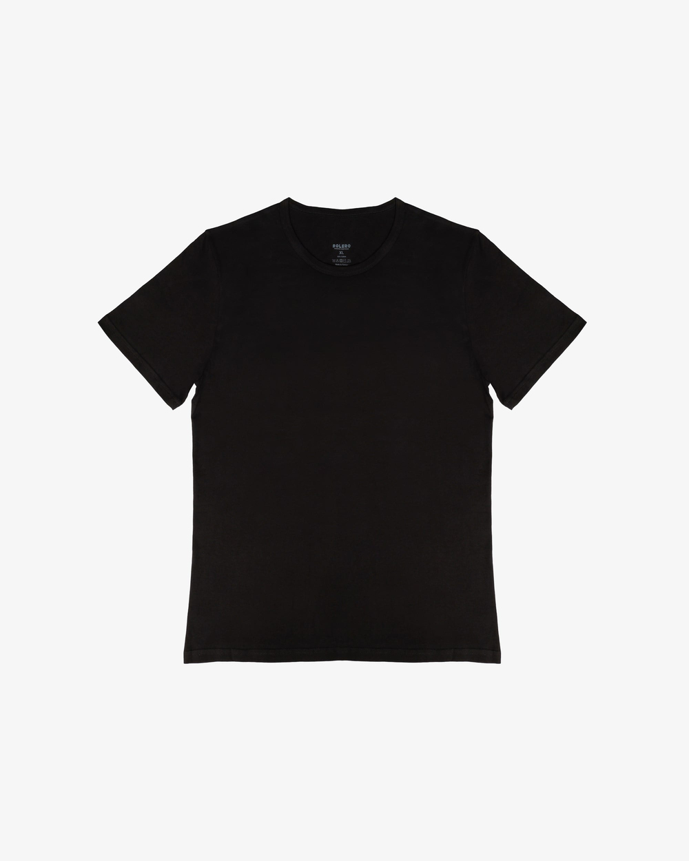 Erkek Penye Fanila Pamuk T-shirt Siyah