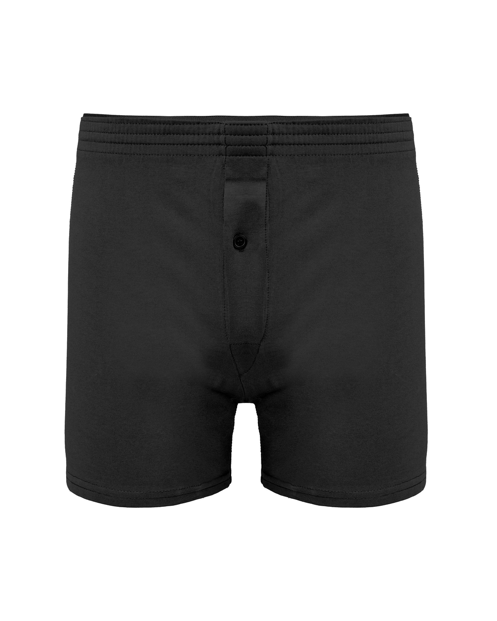 Erkek Havlu Bel Düğmeli Boxer Siyah