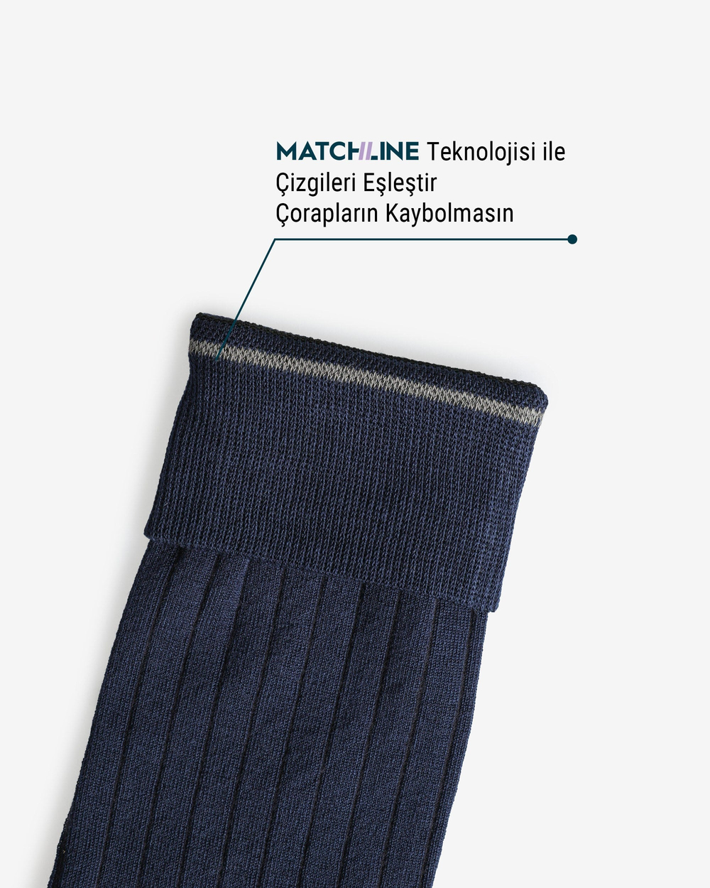 Erkek Premium Dikişsiz Merserize Çorap Lacivert