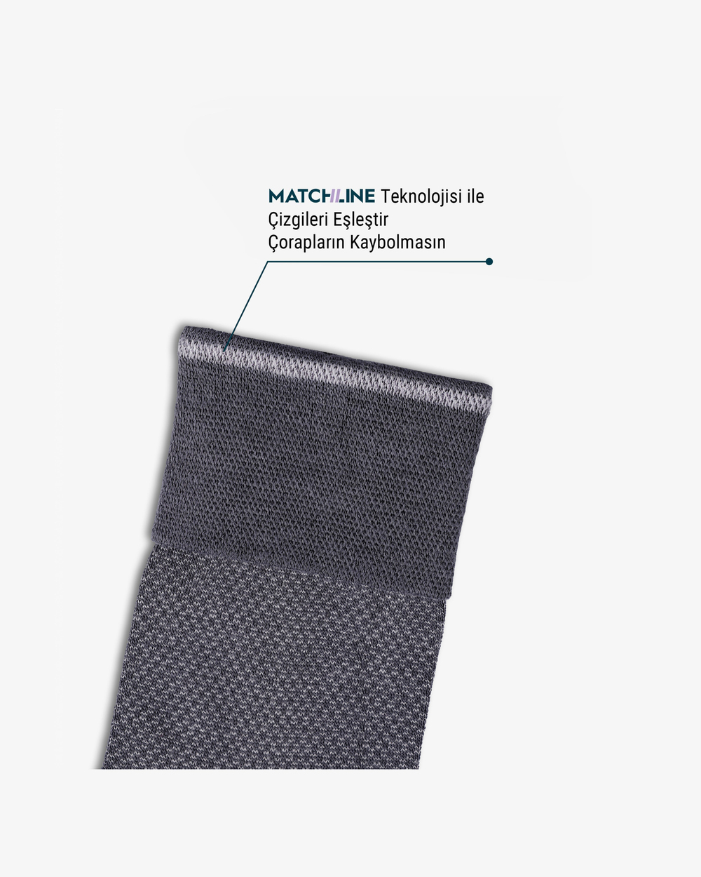 Erkek Premium Dikişsiz Yazlık Nokta Desenli Bambu Çorap Füme