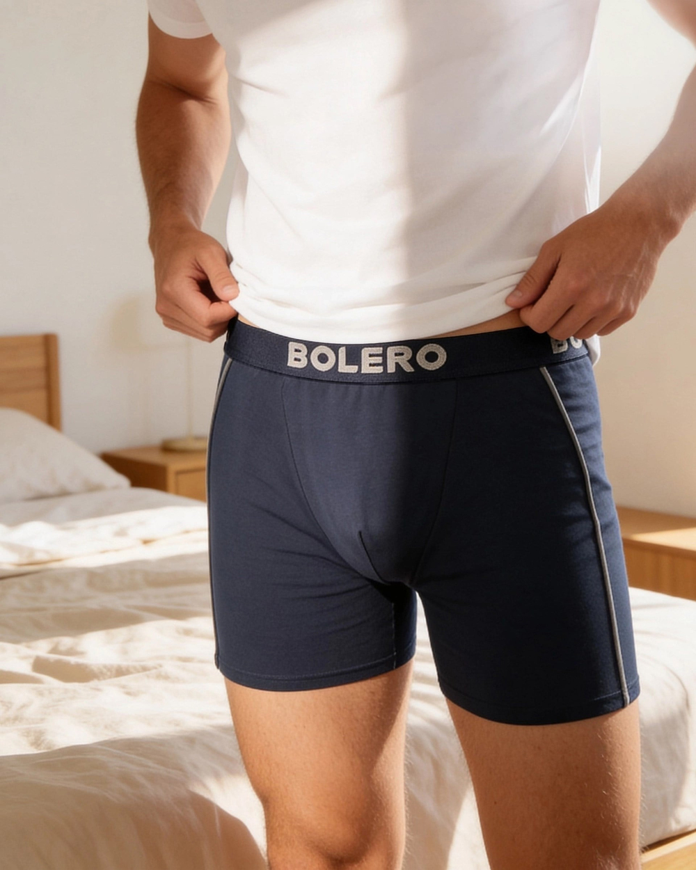 Erkek Premium Lyocell Boxer Lacivert