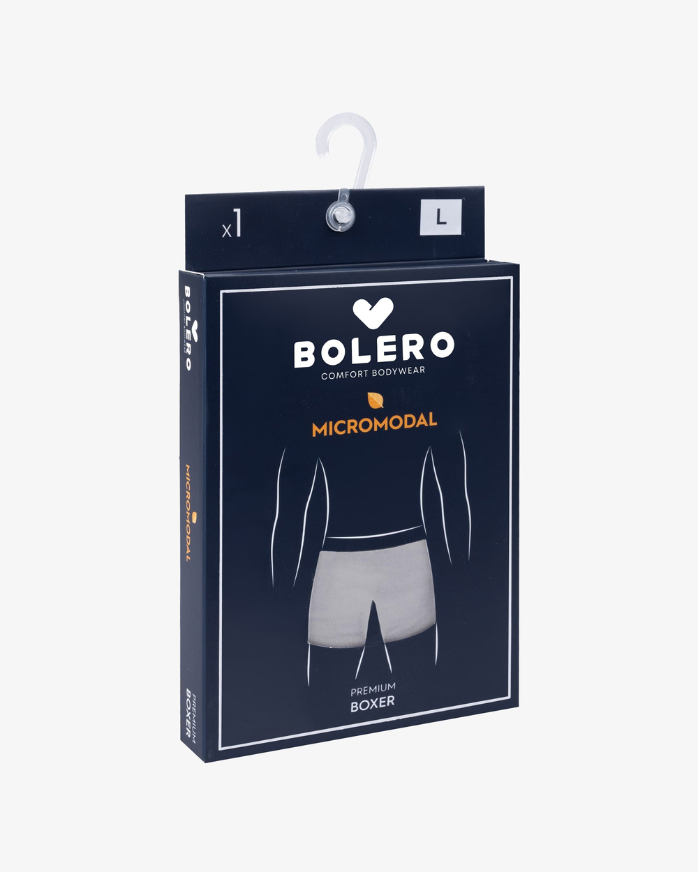 Erkek Premium Micromodal Boxer Beyaz