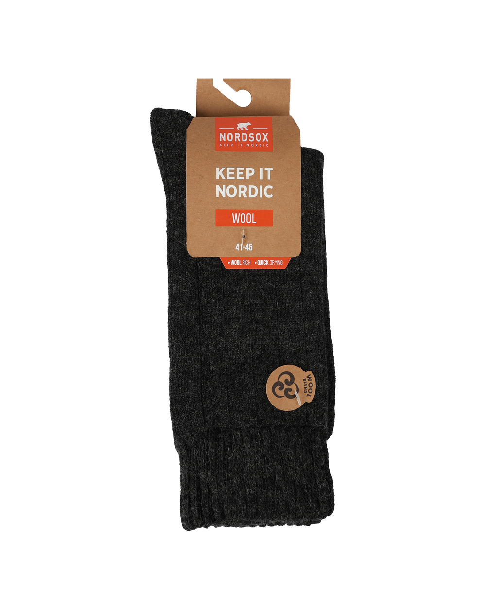 Erkek Yün Havlu Lambswool Çorap Antrasit