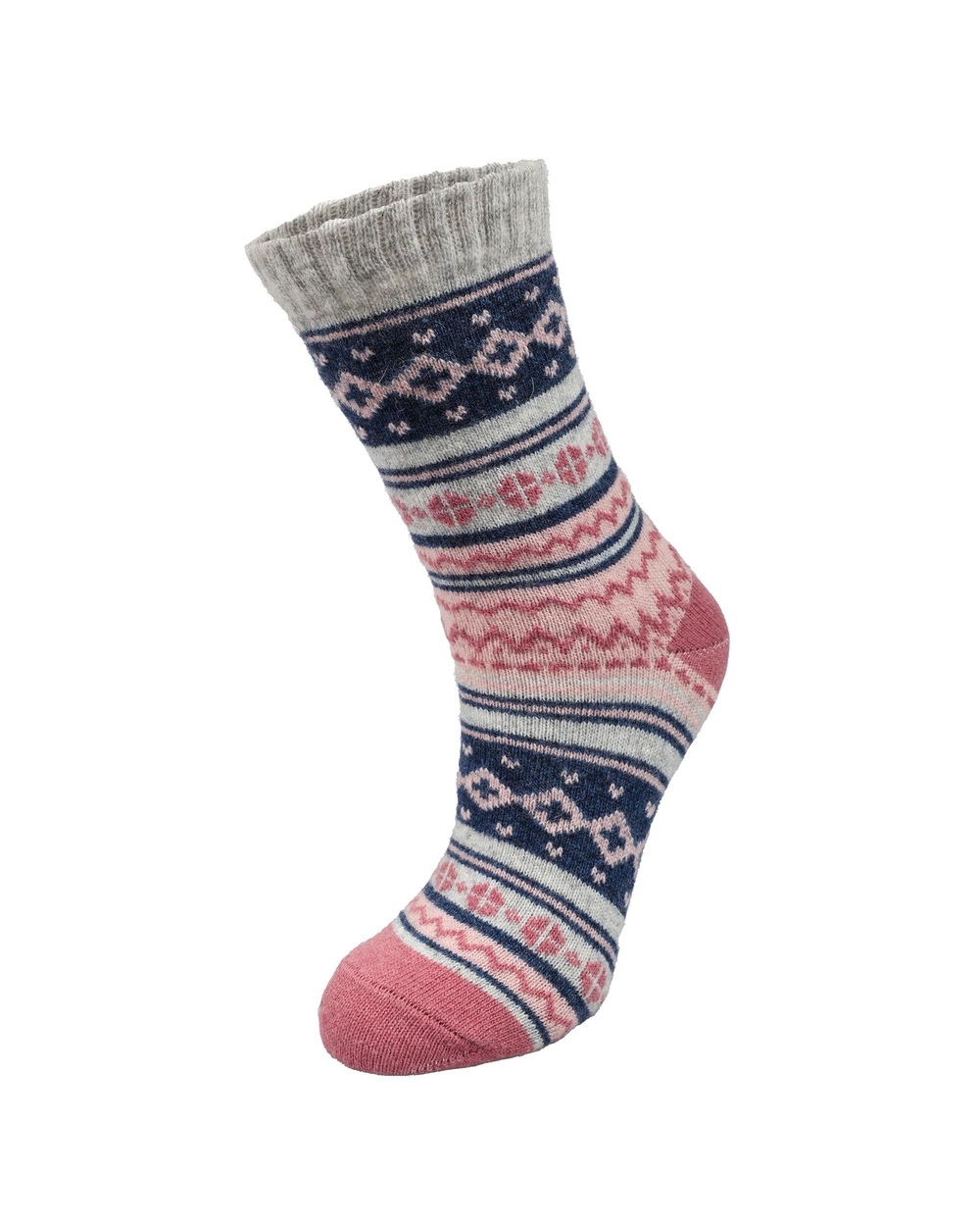 Kadın Lüks 3lü Angora Yün Çorap Kilim Desen