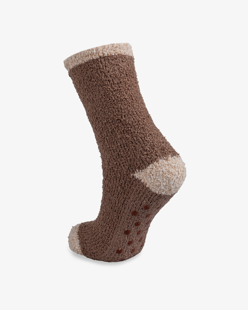 Kadın Soft Touch 2li Peluş Ev Çorabı Kahve Çizgili