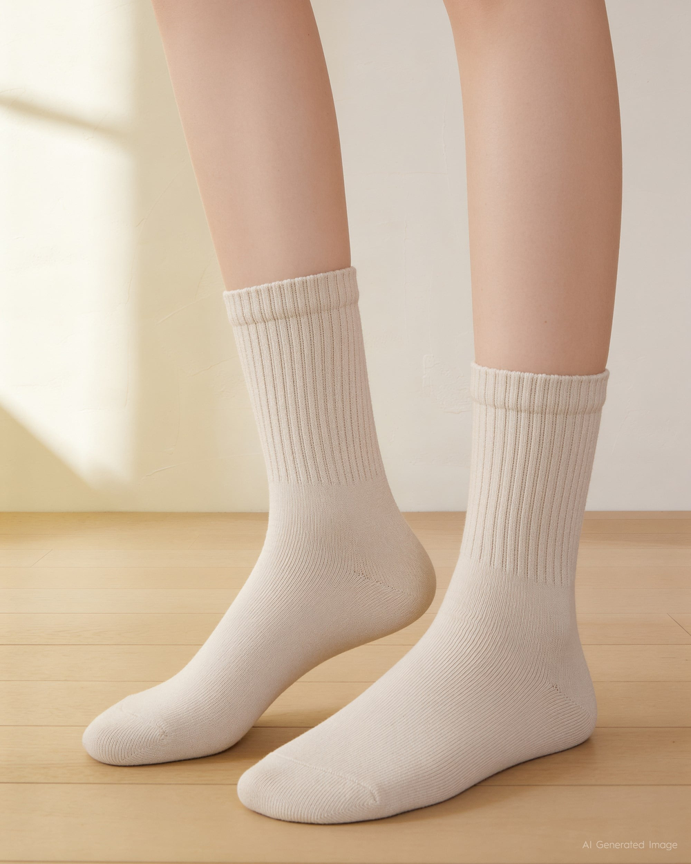 Unisex Fitilli Tenis Çorabı Bej