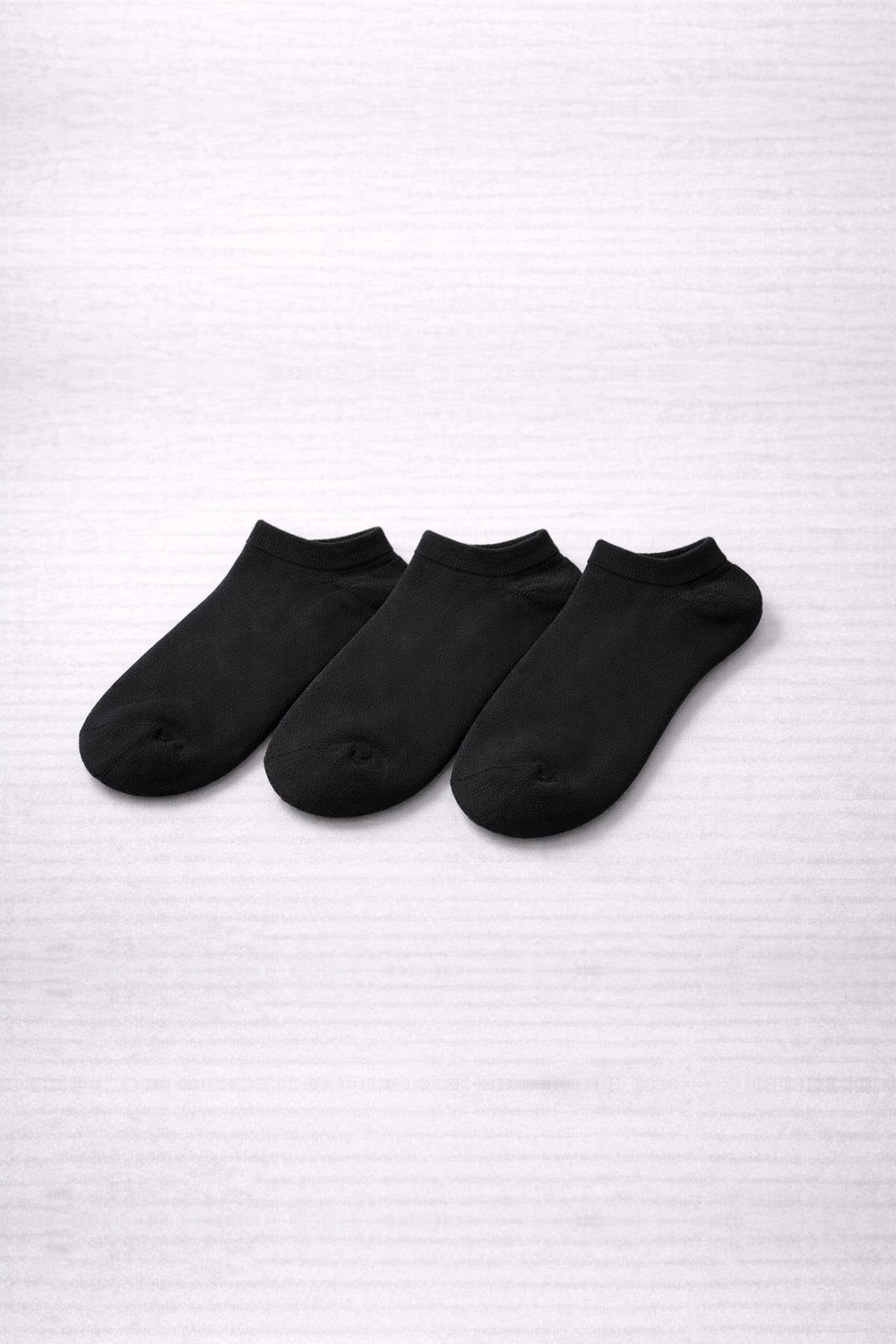 3lü Paket Kadın Siyah Pamuklu Patik Çorap