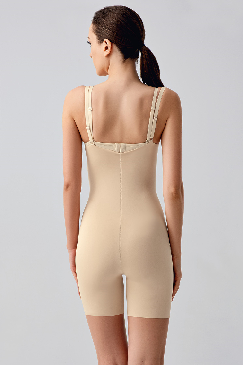 Kadın Toparlayıcı Askılı Şort Korse | Ten 9230-A