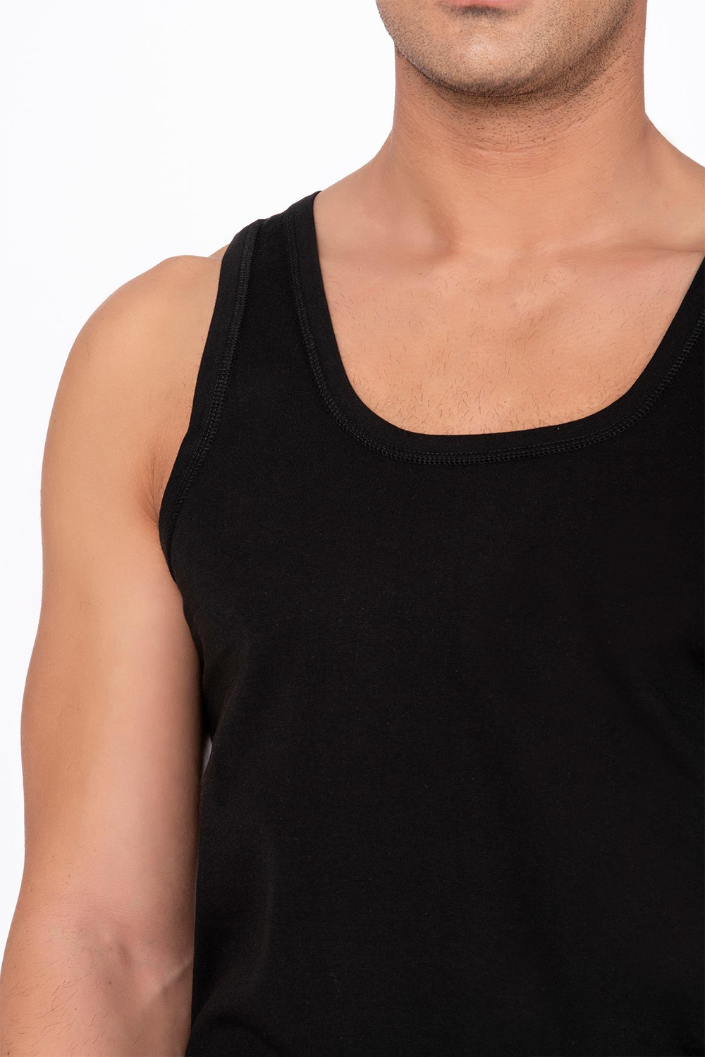 3lü Paket Pamuklu Süprem Kalın Askılı Klasik Erkek Atlet | Siyah K0050